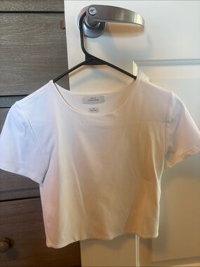 Babaton Contour Aritzia White Women's Cropped Tee